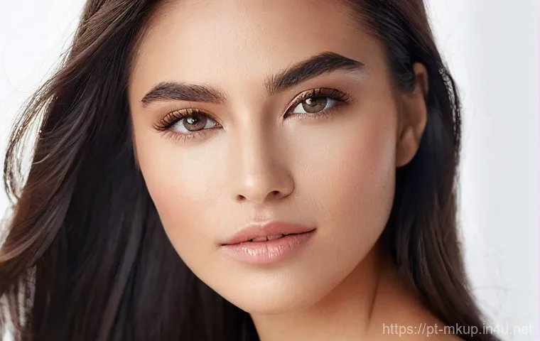 브랜드별 컨투어링 스틱 비교 - **Prompt 1: Effortless Daily Contour**
    "A candid medium shot of a young woman, mid-20s, with a f...