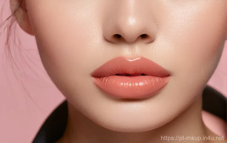 3CE 벨벳 립틴트 추천 색상 - **Prompt for Velvety Texture and Gentle Application:**
    "A close-up shot focusing on a woman's li...