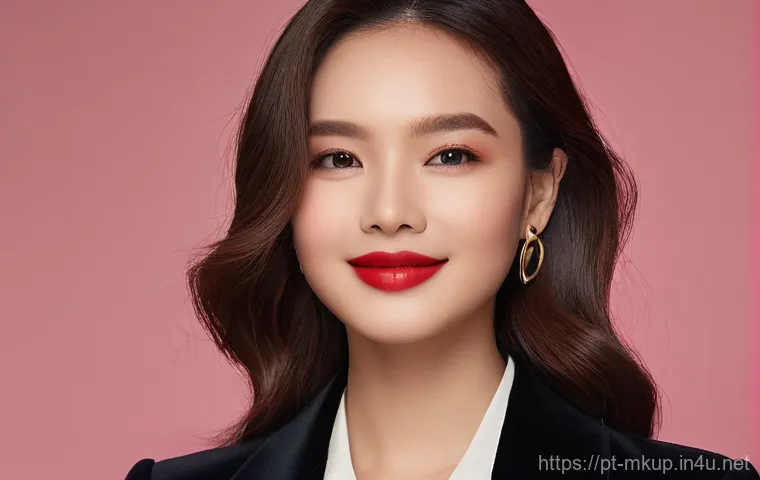 3CE 벨벳 립틴트 추천 색상 - **Prompt for Velvety Texture and Gentle Application:**
    "A close-up shot focusing on a woman's li...